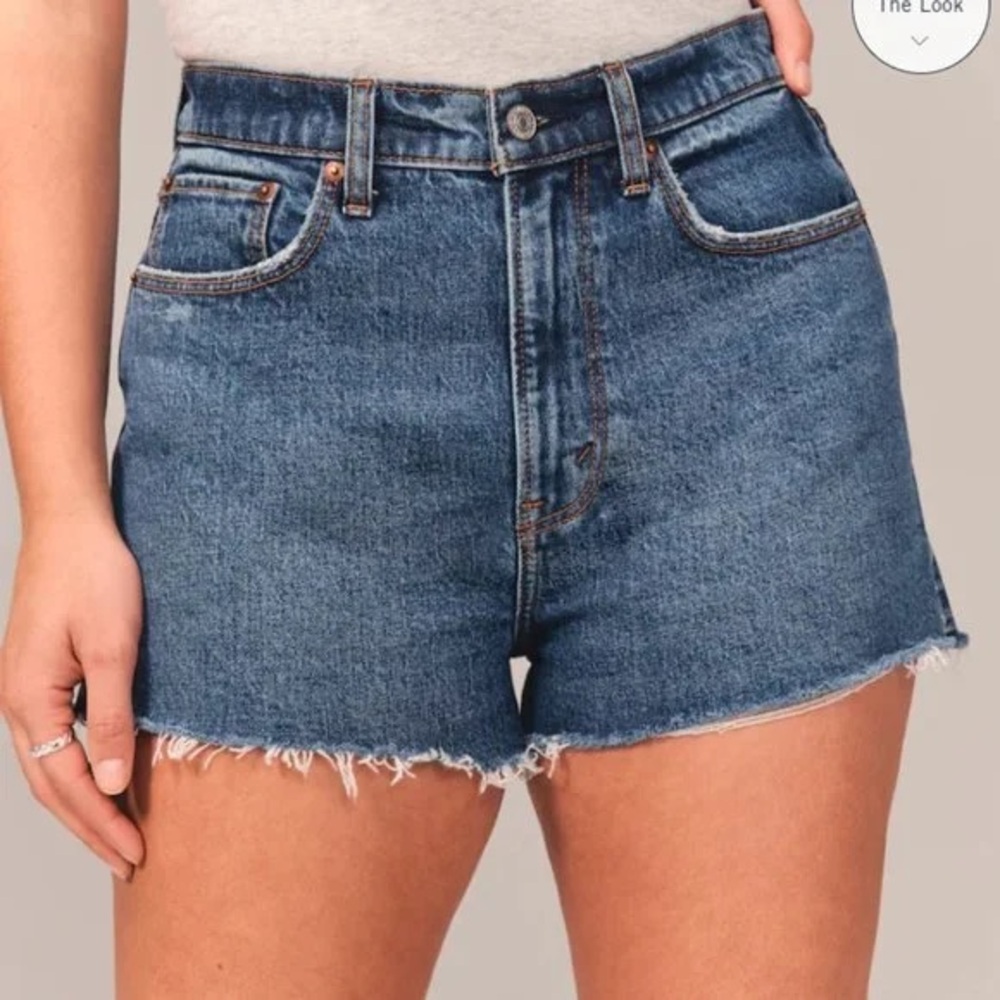 Abercrombie mom jean shorts
